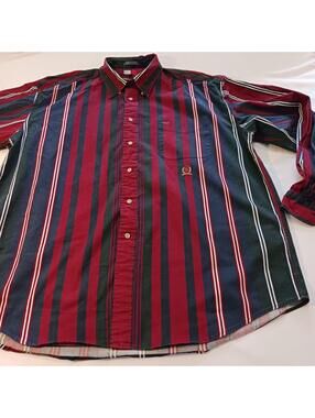 Tommy Hilfiger Long Sleeves Button Down Collar Men's Strapped Shirt - XXL